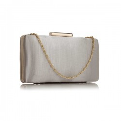 LS bags Silver Satin Clutch/Φάκελος (LSE00314)