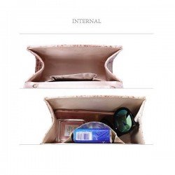 Αnna Grace Nude Crocodile Tσαντάκι Χιαστί (AGC00350)