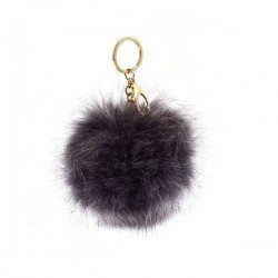 LS Bags Grey Fluffy POM POM AGC1016