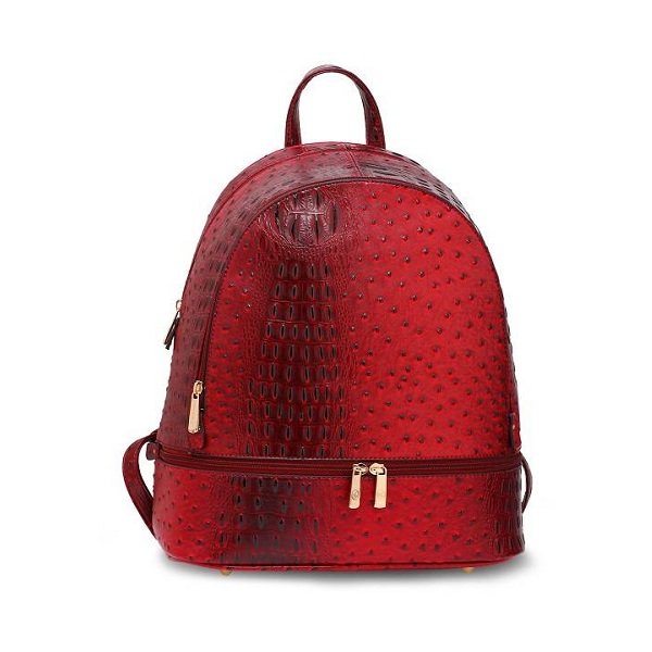 Anna Grace Burgundi/Μπορντό Σακίδιο Πλάτης Croc Print AG00171A