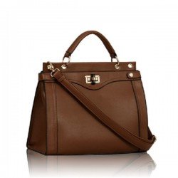 LS Bags Brown/Kαφέ Τσάντα Χειρός/Ώμου (LS0056)