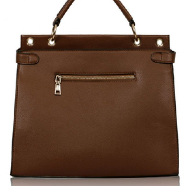 LS Bags Brown/Kαφέ Τσάντα Χειρός/Ώμου (LS0056)