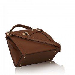 LS Bags Brown/Kαφέ Τσάντα Χειρός/Ώμου (LS0056)