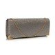 LS Bags Grey Glitter Clutch bag (LSE00235)