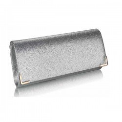 LS Bags Grey Glitter Clutch bag (LSE00235)