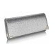 LS Bags Grey Glitter Clutch bag (LSE00235)
